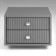 Tumbling bedspread of 400x350x270, graphite/ eichoria MDF 19 mm