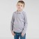 Longsliv-Polo for boys, height 152 cm, color gray melange