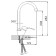 Everest kitchen mixer B41-028, single-leaf, high surge, chrome