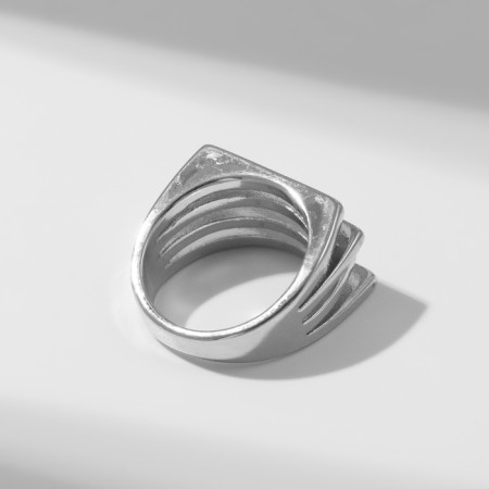 Ring Metal "Trend" strip, color silver, size 16-2