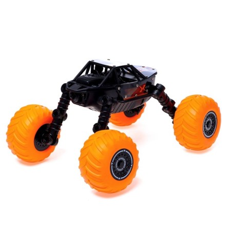 Acrobat radio -controlled jeep, performs tricks, works on the battery, color black-2