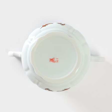 Porcelain sugarian "Geese", 550 ml-4