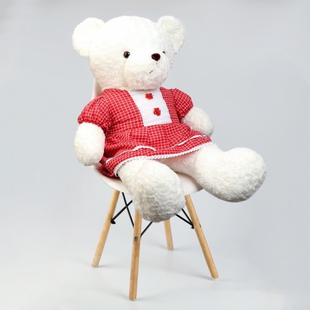 Soft toy "Bear, in a red dress, 100 cm-3