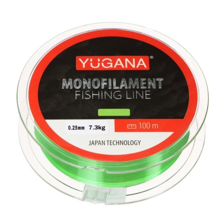 Monophile fishing fishing line, diameter 0.25 mm, test 7.3 kg, 100 m, green-1