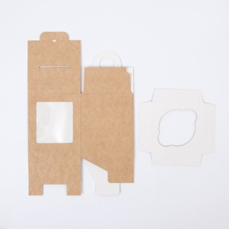 Packaging for one cupcake, craft, 9.2 x 9.2 x 11.1 cm-4