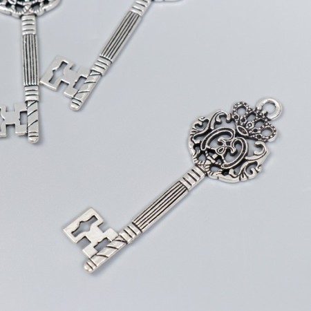 Decor Metal "Openwork key" set 3 pcs 7.5x3 cm-1