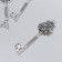 Decor Metal "Openwork key" set 3 pcs 7.5x3 cm