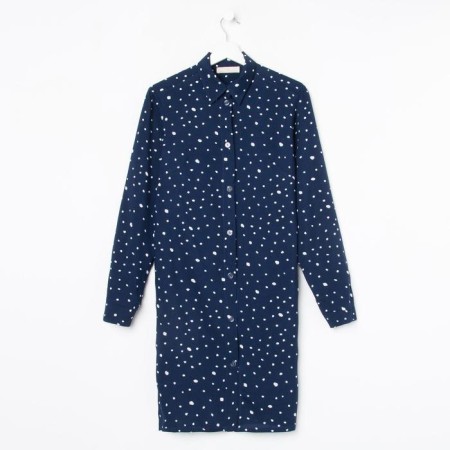 Shirt (shirt) female kaftan “peas”, blue color, size 44-46-4