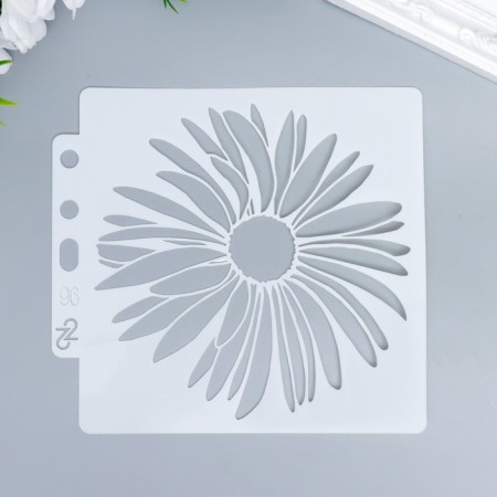 Stencil plastic "Chamomile" 13x14 cm