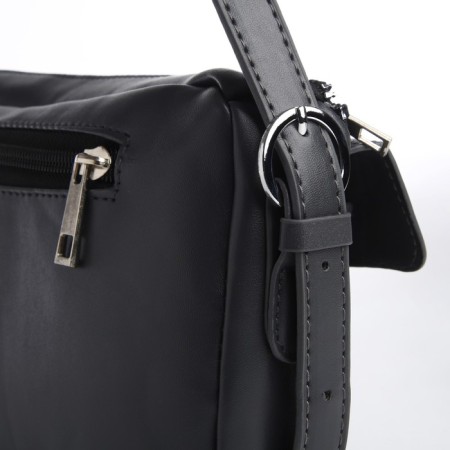 Female bag with pockets of leatherette, graphite color-5