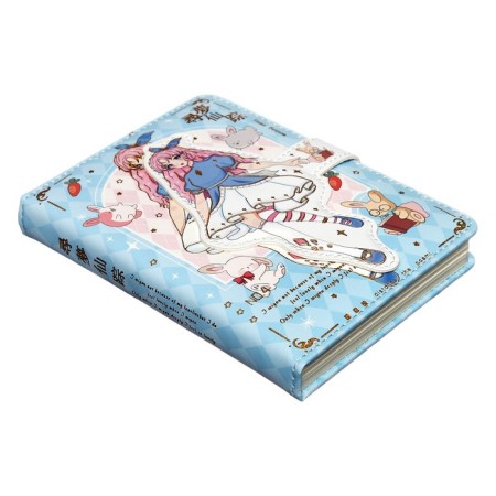 Gift notebook, A6, 100 sheets, a colored block, with a curly knife on a magnet, "anime", mix-5