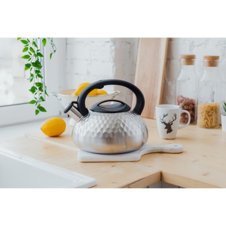 A kettle with a stainless steel whistle Magistro Glow, 3 L, Induction, Soft-Touch handle, silver color-6
