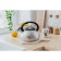 A kettle with a stainless steel whistle Magistro Glow, 3 L, Induction, Soft-Touch handle, silver color