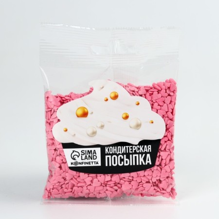 Sprinking soft "heart": pink, 50 g.-1