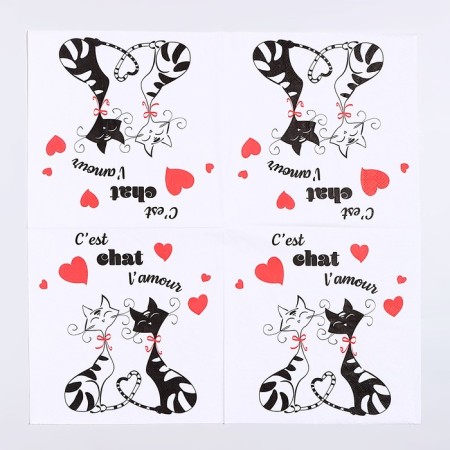 Paper Napkins "Micper Love", 33x33 cm, set 20 pcs-1