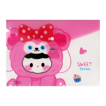 Folder-convert on the button, A4, 180 microns, "Cuties", mix-3