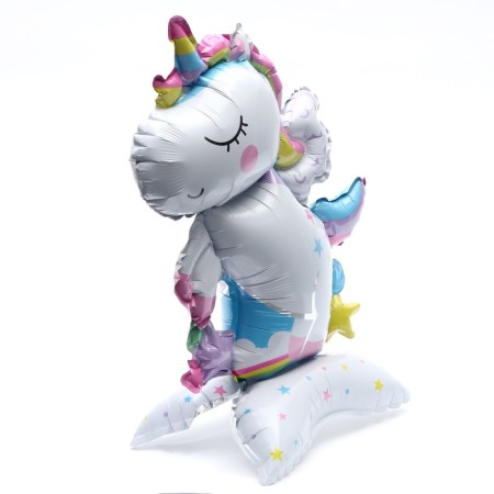 Foil ball 15 “Rainbow unicorn”, on a stand, under the air-1