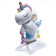Foil ball 15 “Rainbow unicorn”, on a stand, under the air