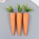 Easter decor "Carrots with golden sparkles" Set 3 pcs 12 cm 3x3x19 cm