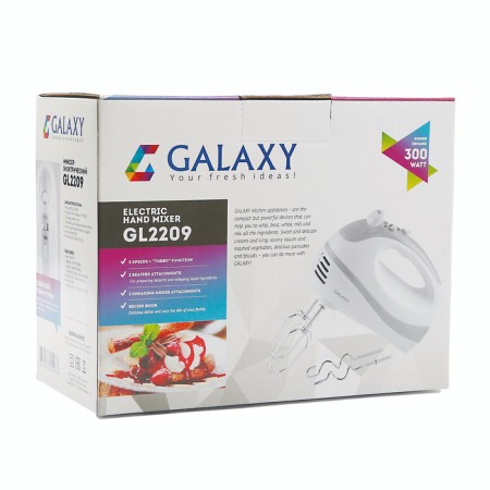 Mixer Galaxy GL 2209, manual, 300 watts, 5 speeds, turbo mode-4
