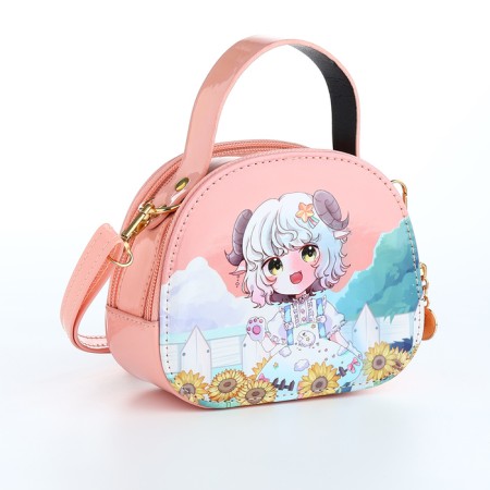 Bag's bag with lightning, coral color