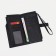 Men's purse on the button, a department for bills, for maps, for coins, black color