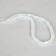 Busins ​​made of natural stone "Cat Eye", set 46 pcs., Size 1 pc. - 8 mm, matte white