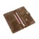 Portmone on the button, 3 departments for bills, 6-cards, 1-Monet, brown dark. Pul-up