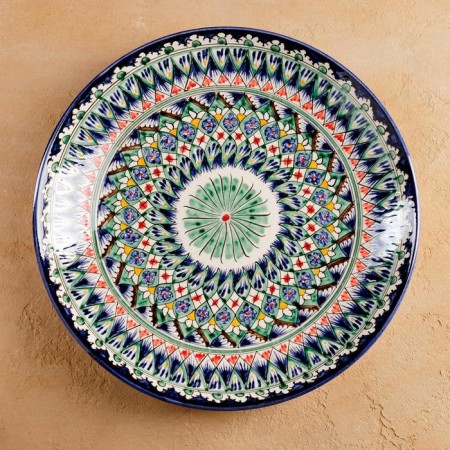 Largan Rishtan ceramics "Patterns", 32 cm, blue-5