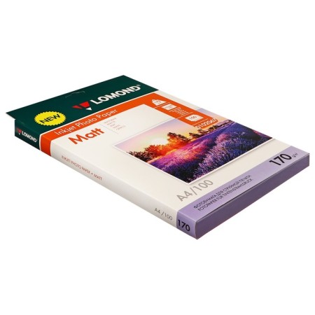Photo paper for jet print A4, 100 sheets Lomond, 170 g/m2, one -sided, matte-1