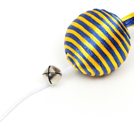Domesticon-pound "Ball with feathers", blue on an orange handle-2