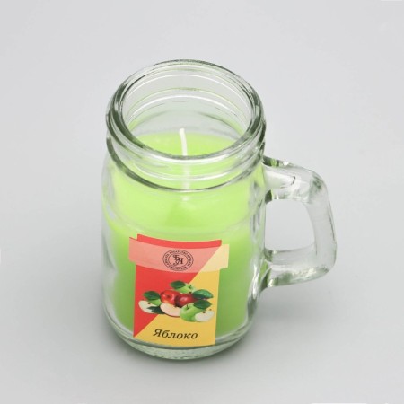 Aromatic candle in the Yabloko bank, 7.2 x 8.5 cm, 190 g-3