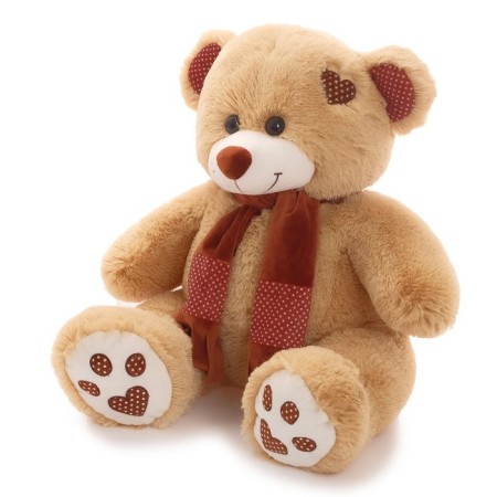 Soft toy "Bear Tony with a scarf" Coffee, 70 cm-1