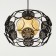 Lamp Bayerlux 2743/1bk E27 40W Black 32x32x24-124 cm