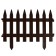 Decorative fence, 35 × 210 cm, 5 sections, plastic, brown, Gotika, Greengo
