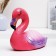 Piggy bank "Flamingo Big" pink with purple, 24cm