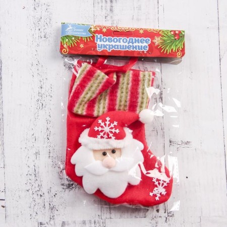 Santa Claus and Snowflakes to a gift for gifts 15x13 cm, white-red-2
