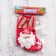 Santa Claus and Snowflakes to a gift for gifts 15x13 cm, white-red