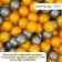 Balls for a dry pool with a pattern, ball diameter 7.5 cm, set 50 pieces, metallic color