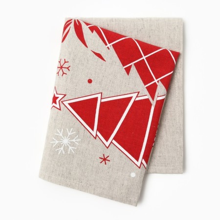 New Year. Red Tree towel, 39x60cm, 160g/m Len50% HL50%-5