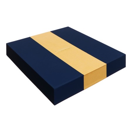 Organizer on Rings A6+, 80 sheets, leatherette, with a valve, a line, with a handle, in a gift box, blue-9
