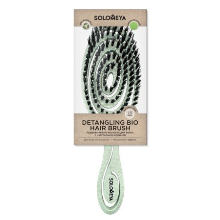 Solomeya Bio-Bio Hair, Mobile, with natural bristles, green-1