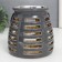 Ceramics candlestick for 1 candle "Lantern. Strips" inside gold Mix 11.5x11.5x11 cm