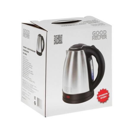 Electric kettle Goodhelper KS-18B06, metal, 1.8 l, 1500 watts, silver-black-7