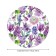 Tables on the table "Flower art", round, oxford, elastic band, size 140x140 cm, diameter 105-120 cm