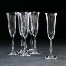 A set of glasses for champagne Fregata Optic, 190 ml, 6 pcs