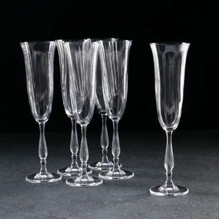 A set of glasses for champagne Fregata Optic, 190 ml, 6 pcs