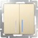 Two-clavy passage circuit breaker with WL10-SW-2G-2W-LOD backlight, champagne color