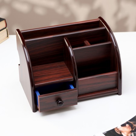 Organizer 5 sections, 1 drawer, a series of Zebrano with Kant Dark, 14*21cm-3