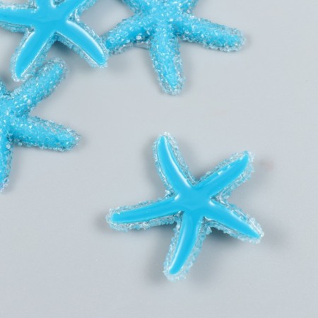 Decor for creativity Plastic "Blue Sea Star" Sugar 3.8x0.5x3.8 cm-1